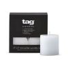 Tag Chapel Mini Pillar White Candles Set Of 4 Unscented In White