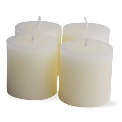 Tag Chapel Paraffin Wax 2x2 Pillar Candle Unscented (set Of 4) In White