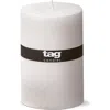 Tag Chapel White Pillar Candle Unscented Long Burning Home Decor In White