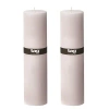 Tag Chapel White Pillar Candle Unscented Long Burning Set Of 2 In White