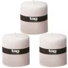 Tag Chapel White Pillar Candle Unscented Long Burning Set Of 3 In White