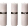 Tag Chapel White Pillar Decorative Wax Candle Set Of 3 Unscented In White