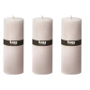 Tag Chapel White Pillar Paraffin Wax Candle Set Of 3 Unscented In White