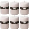 Tag Chapel White Pillar Paraffin Wax Candle Set Of 6 Unscented In White