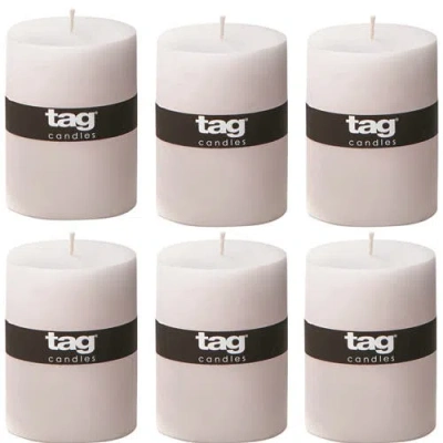 Tag Chapel White Pillar Paraffin Wax Candle Set Of 6 Unscented