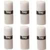 Tag Chapel White Pillar Paraffin Wax Candle Set Of 6 Unscented In White