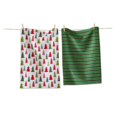 Tag Cheerful Tree Dishtowel Set In Multi