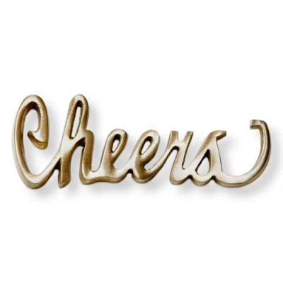 Tag Cheers Brass Bar Bottle Opener In Gold