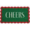 Tag Cheers Scallop Shaped Coir Door Mat For Christmas Green In Green