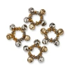 Tag Christmas Gold Silver Jingle Bell Napkin Ring Set Of 4 In Multi