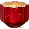 Tag Christmas Starlight Blown Glass Tealight Candle Holder In Red