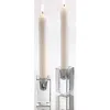 Tag Chunky Clear Glass Square Taper Candle Holder Decorative In Transparent