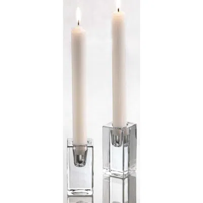 Tag Chunky Clear Glass Square Taper Candle Holder Decorative In Transparent