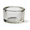 Tag Chunky Clear Glass Tealight Holder For Stylish Everyday Use In Transparent