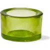 Tag Chunky Light Green Tealight Holder Glass Candle Holder In Green