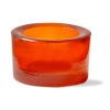 Tag Chunky Orange Glass Tealight Holder For Everyday Use In Orange