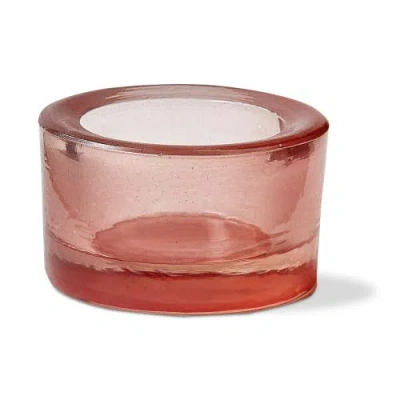 Tag Chunky Pink Glass Tealight Holder For Votive Candles