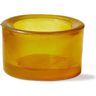 Tag Chunky Yellow Glass Tealight Holder For Everyday Use
