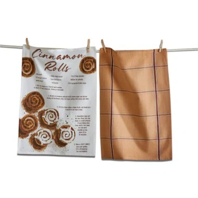 Tag Cinnamon Roll Recipe Dish Towel Set In Multi