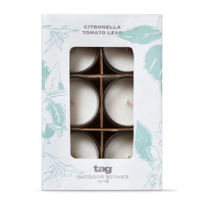Tag Citro Tomato Scented Votive Candles Set Of Six Ivory In Multi