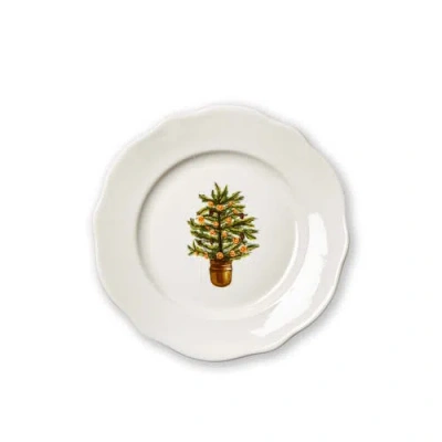 Tag Citrus Tree Ceramic Appetizer Plates Multicolor Set In White