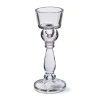 Tag Clarity Clear Glass Reversible Candle Holder For Taper Pillar In Transparent