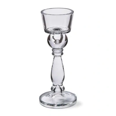 Tag Clarity Clear Glass Reversible Candle Holder For Taper Pillar In Transparent