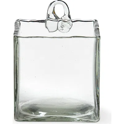 Tag Clarity Clear Square Glass Votive Candleholder For Decor In Transparent