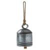 Tag Classic Artisan Made Silver Bell Decorative Holiday Object In Gray