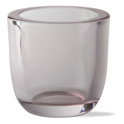 Tag Classic Blush Tealight Holder Glass Candle Holder For Decor In Transparent