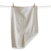 Tag Classic Double Cloth Yellow Windowpane Cotton Machine Washable Kitchen Dishtowel 26l X 18w In. D In White