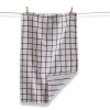 Tag Classic Reversible Double Cloth Plum Purple Windowpane Cotton Machine Washable Kitchen Dishtowel In Multi