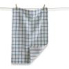 Tag Classic Reversible Turquoise Blue Windowpane Dishtowel In Blue
