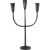 Tag Cody Black Metal Trident Taper Candlestick Holder Set In Black