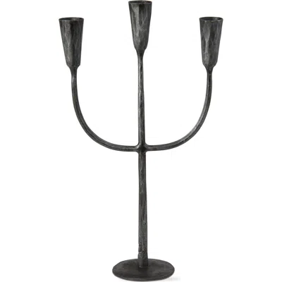 Tag Cody Black Metal Trident Taper Candlestick Holder Set