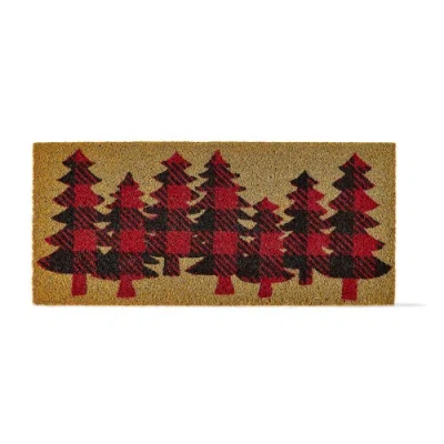 Tag Coir Estate Mat Tis This Season Red Green Pine Trees In Multi