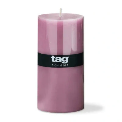 Tag Color Studio Lilac Pillar Candle Smokeless 85 Hour Burn In Purple