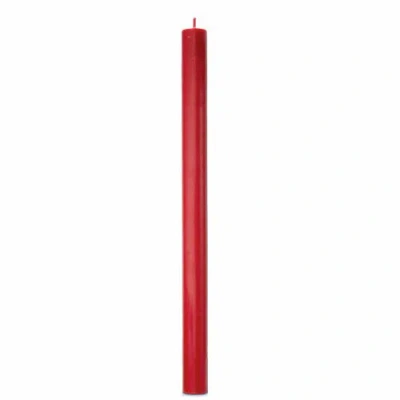 Tag Color Studio Straight Taper Unscented Paraffin Wax Candle In Red