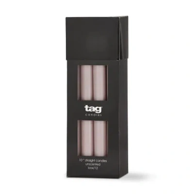 Tag Color Studio Straight Taper Unscented Paraffin Wax Candle Set In Purple