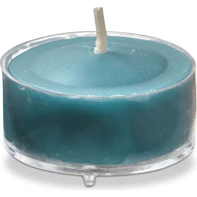 Tag Color Studio Tealight Candles Set Of 8 Smokeless Teal In Blue