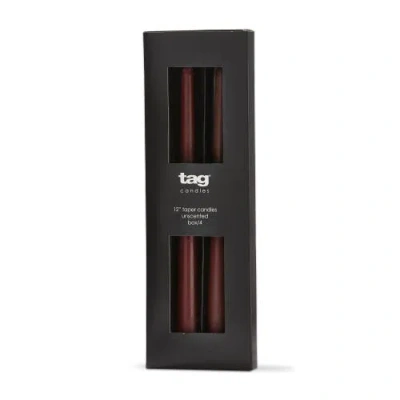 Tag Color Studio Traditional Taper Candles Plum Purple Set Of 4