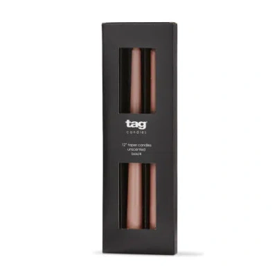 Tag Color Studio Traditional Taper Unscented Candle Blush Set In Pink