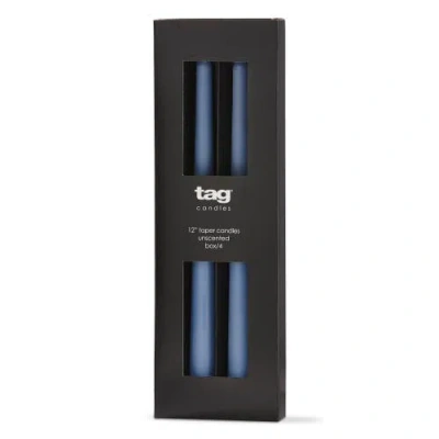 Tag Color Studio Traditional Taper Unscented Candle Set Blue