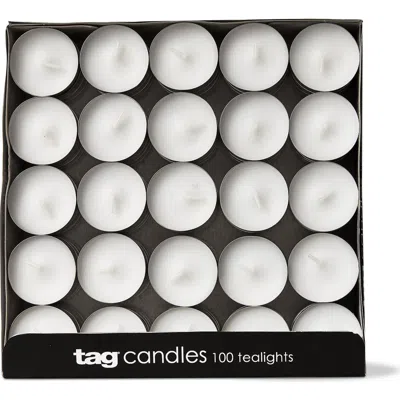 Tag Color Studio Unscented White Paraffin Tealight Candles 100