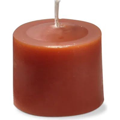 Tag Color Studio Votive Candles Set Of 12 Burnt Siena Wax In Brown