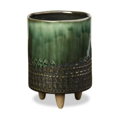 Tag Companero Large Emerald Green Ceramic Planter Pot Garden