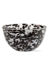 Tag Confetti Glass Bowl In Black