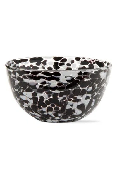 Tag Confetti Glass Bowl In Black