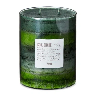 Tag Cool Shade Scented Paraffin Wax Pillar Candle Green 75 Hours