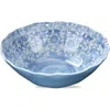 Tag Cote Blue White Flower Melamine Serving Bowl Dishwasher Safe In Blue